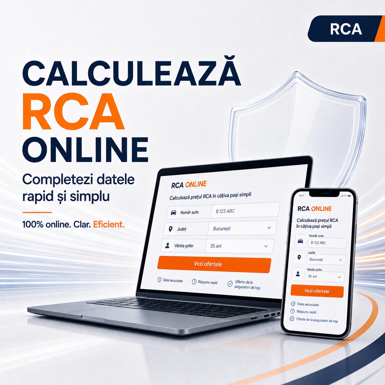 Grafică despre calcularea unei polițe RCA online